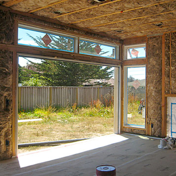 View from the interior of the greenest house in Santa Cruz