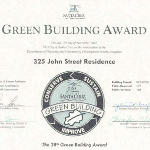 City of Santa Cruz Green Building Award